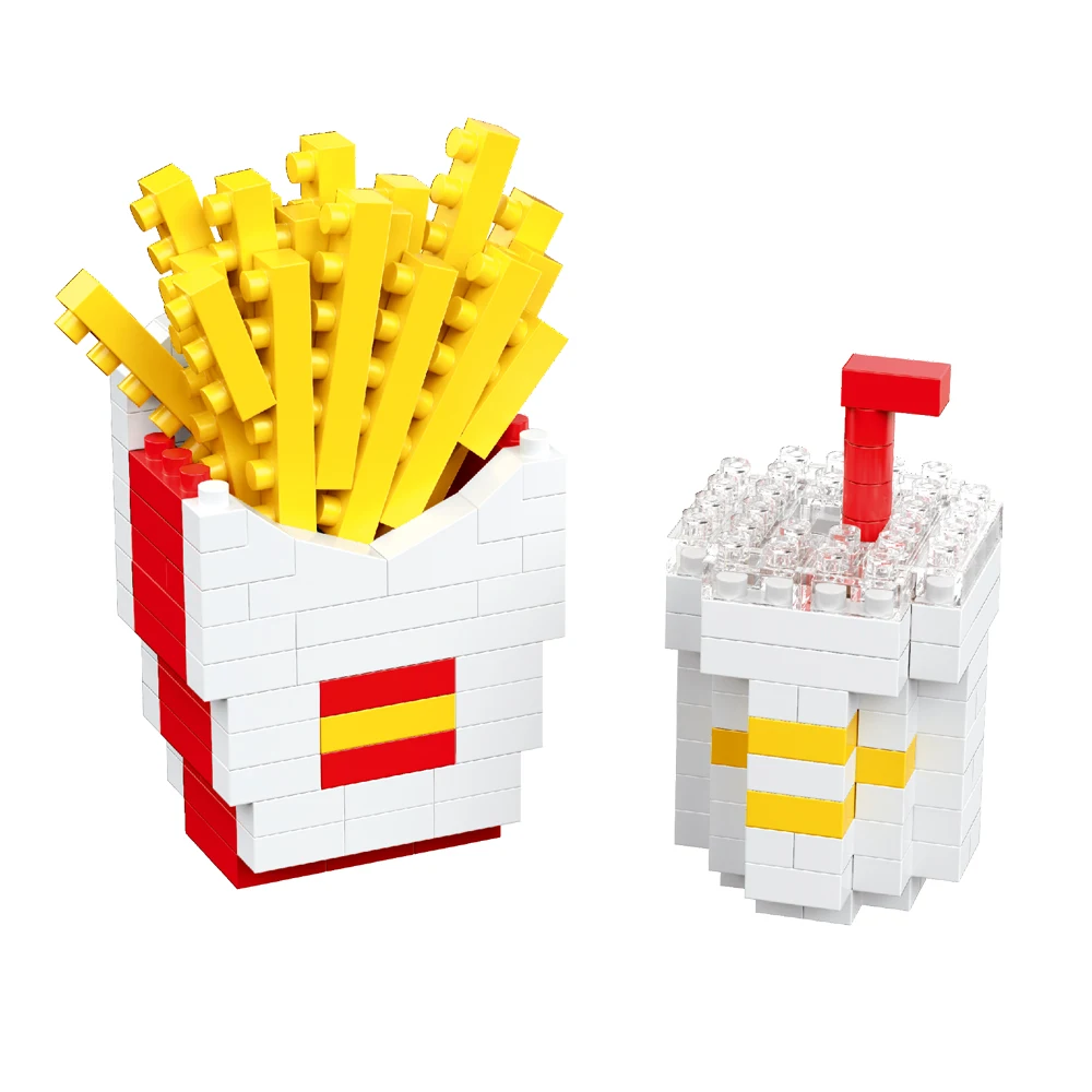 

KNEW BUILT DIY Simulation Food Snacks Micro Mini Building Block Toys-Ideal for Pretend Play, Loved by Kids,Perfect Festival Gift
