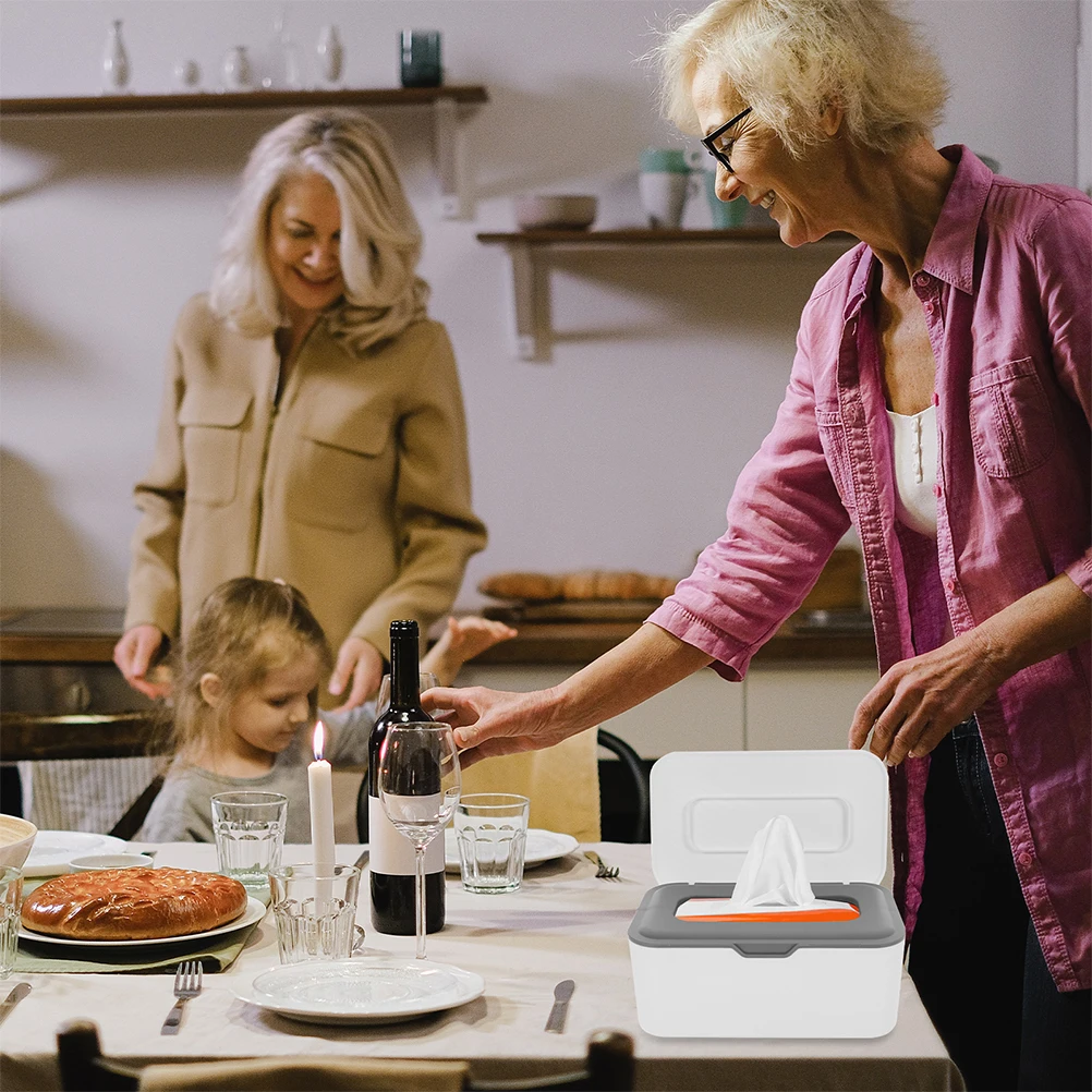 

2Pcs Durable Wipe Dispenser Lightweight Wipes Holder Easy Clean Reusable Storage Box Wipe Dispenser Wipes Container