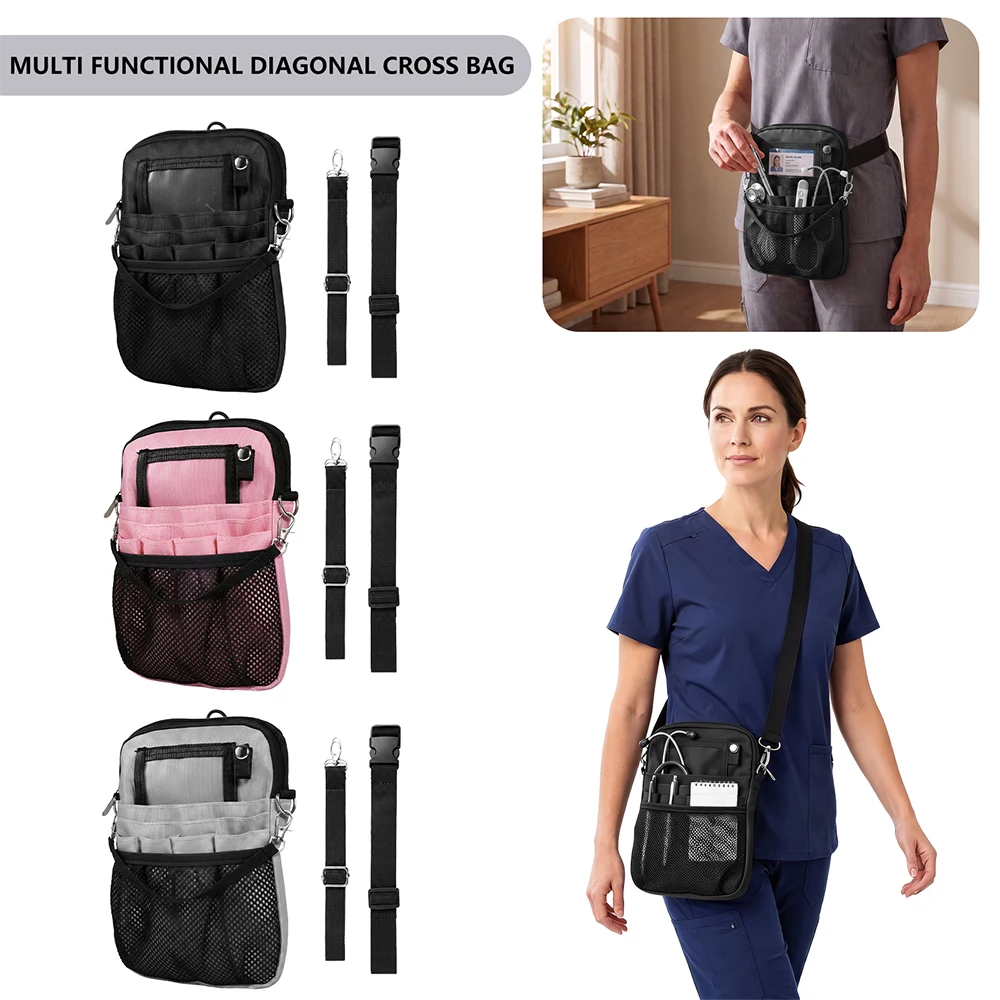 Nurse Tool Waist Bag Medical Staff Universal Multi Pocket Work Pocket Crossbody Or Waist Wear Medical Supplies Quick Access Bag
