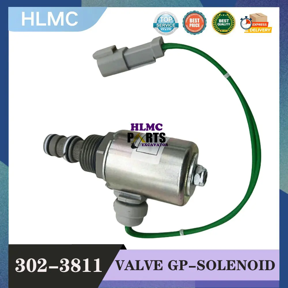 Solenoid Valve 302-3811 3023811 For R2900G R2900 R3000H Loader 994D 992G 990 II 993K 992K 990K 992G 995 992K 990 993 992