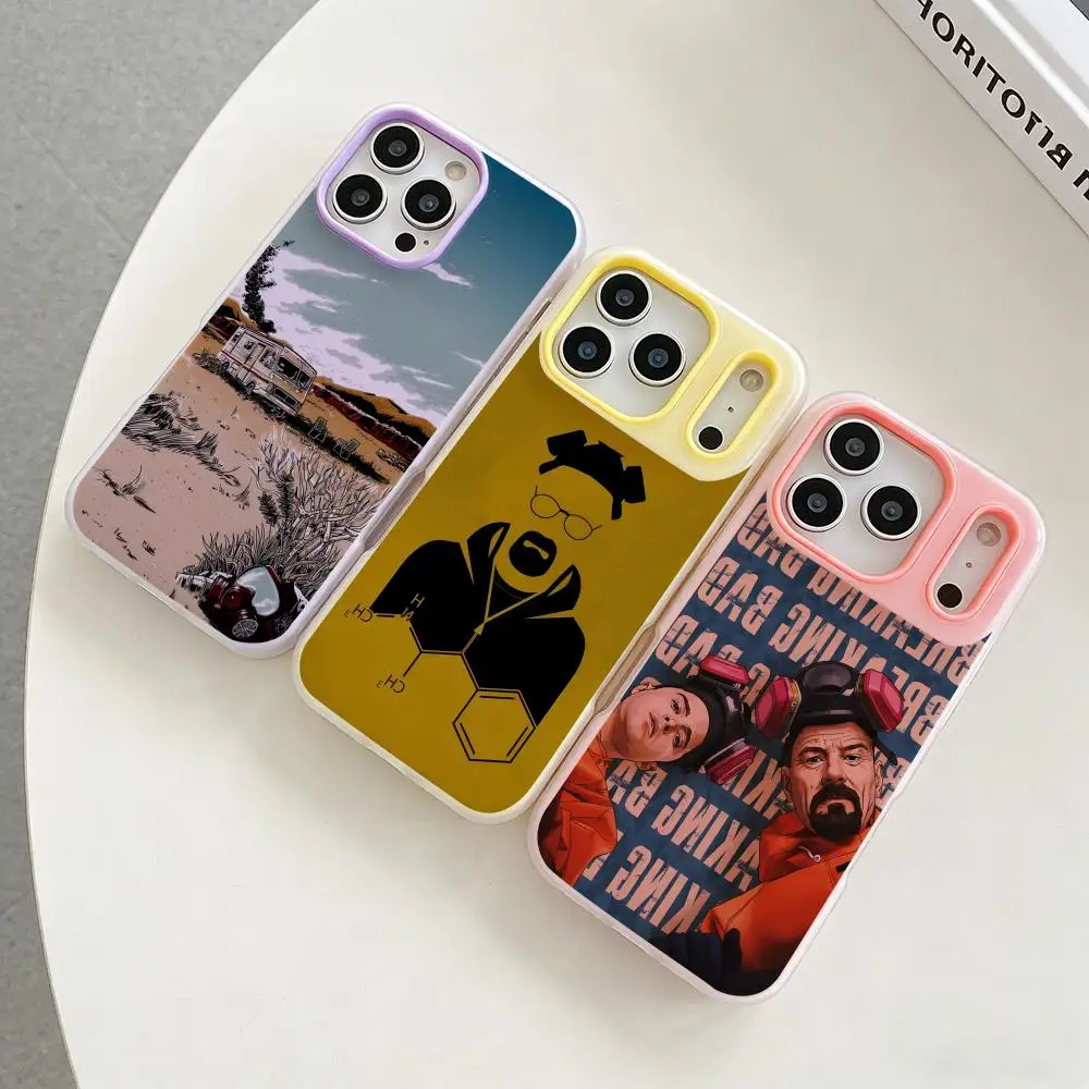 

Drama B-Breaking B-Bad Phone Case Colorful 2‑in‑1 Jelly Matte Clear Full Protection Case For iPhone 11‑17 Series