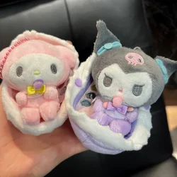 Kawaii Sanrios Hello Kitty melodi Baby mi bebek serisi karikatür emzik kolye anahtarlık peluş bebek çocuk oyuncakları tatil hediye