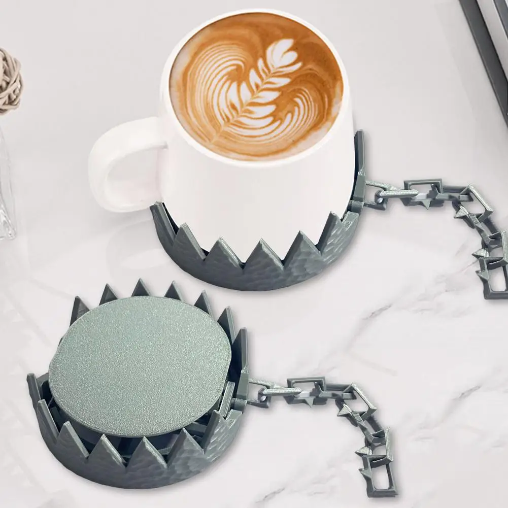 3D Printed Mouse Trap Coaster Automatic Adjustable Anti-scald Heat Resistant Countertop Coffee Mug Tea Cup Holder Trivet Desktop