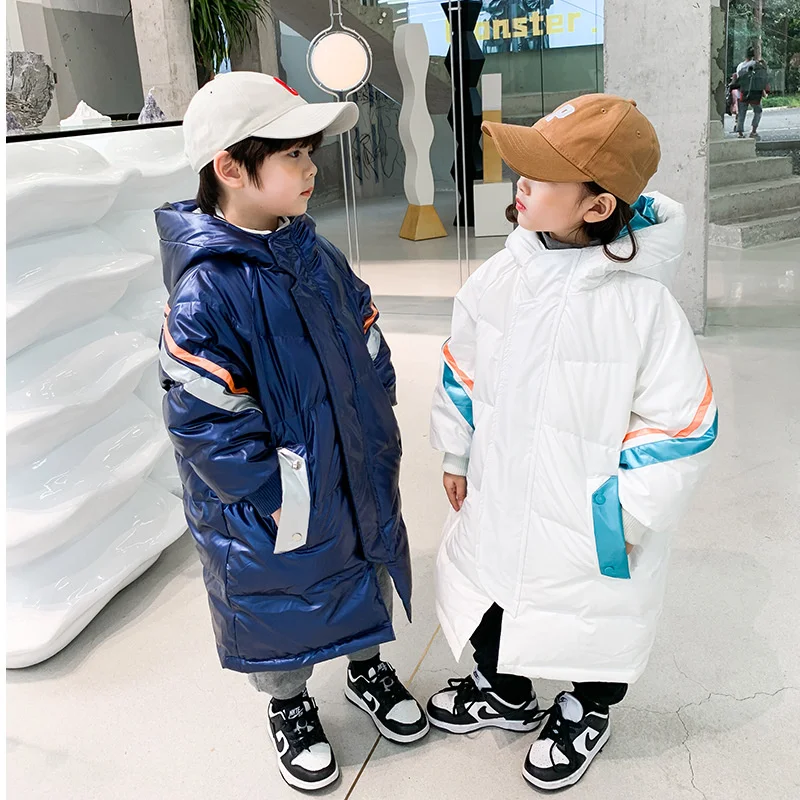 Children Down Jacket 2-9 Year Thickened Warm Long Coat Girl Children's Jackets for Winter New Fashion Jacket Girls Boy Outerwear