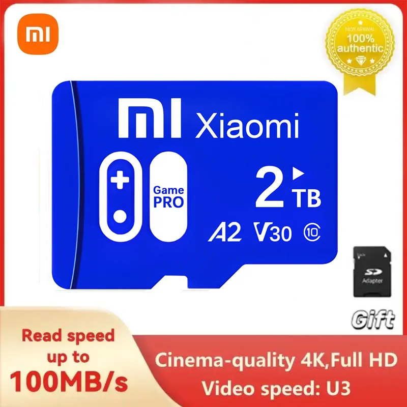 Xiaomi Original 2TB szybka karta 128GB V60 1TB Mini karta SD 512GB karta TF karta SD 256GB TF do telefonu/komputera/aparatu