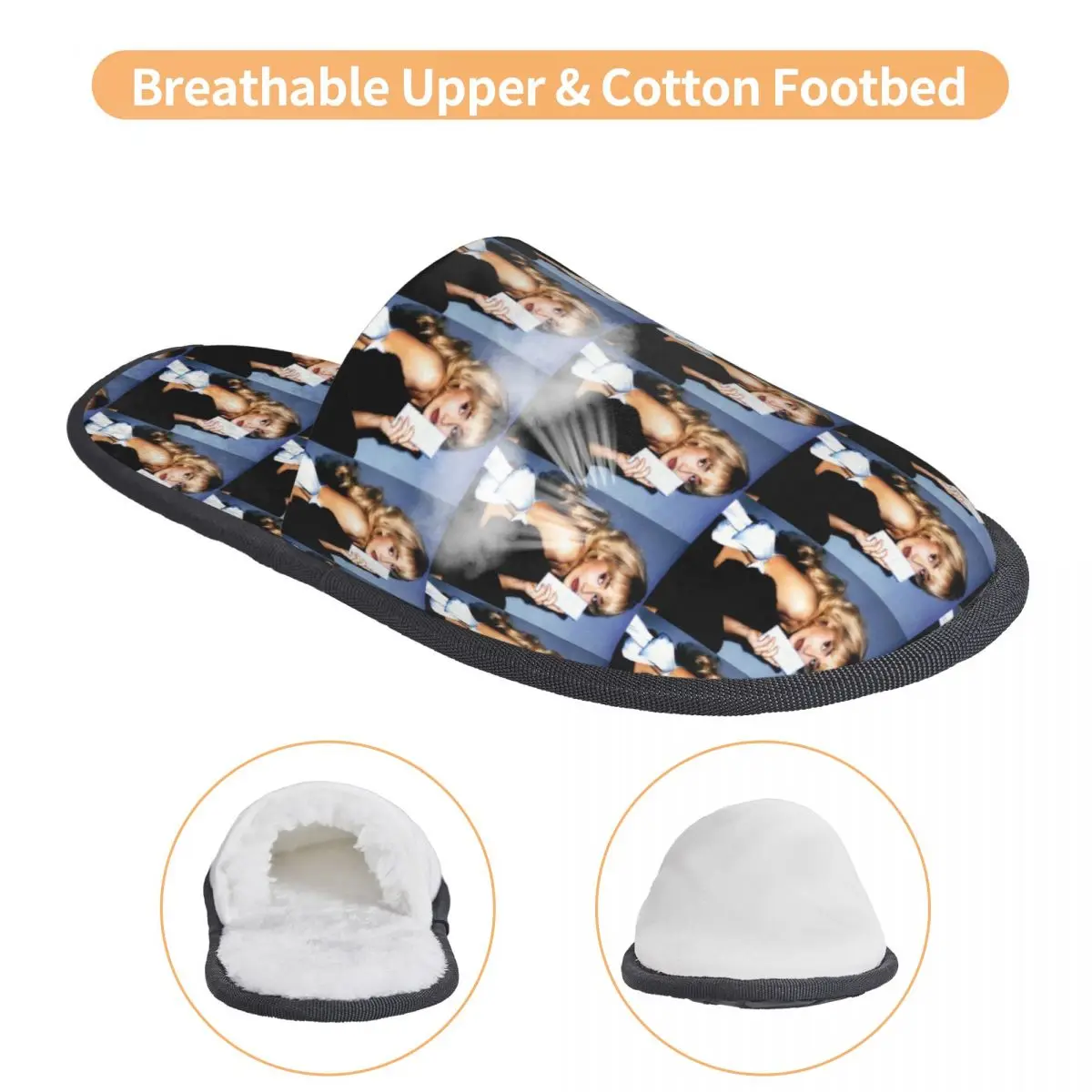 مخصص سابرينا نجار إيراس جولة النعال رغوة الذاكرة الدافئة لينة النساء شبشب منزل غرفة نوم أحذية مريحة #4