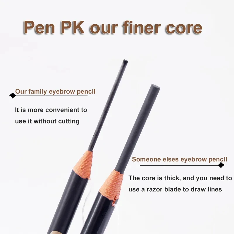 6Colors Eyebrow Pencil Fine Waterproof Capillary Long Lasting Easy To Use Natural Makeup Product Beginner Eye Brow Pen Cosmetics