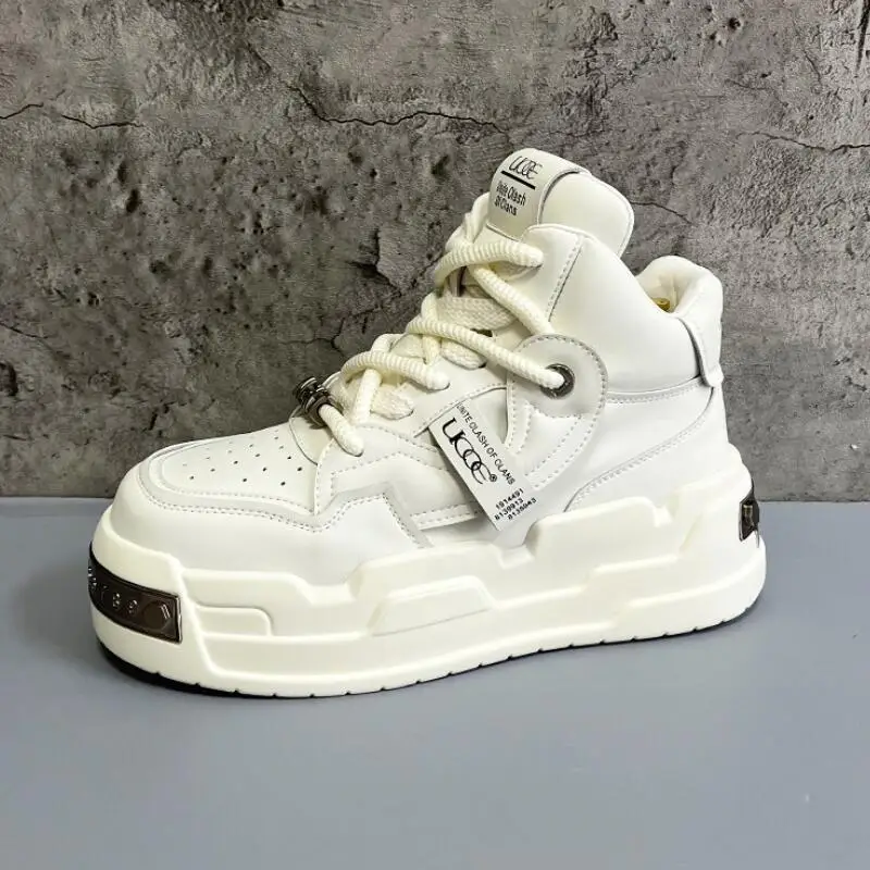 

2025 Autumn High Top Mens Casual Shoes Outdoor Mesh Lightweight Breath Running Footwear Fashion Comfortable Anti Slip Basketball