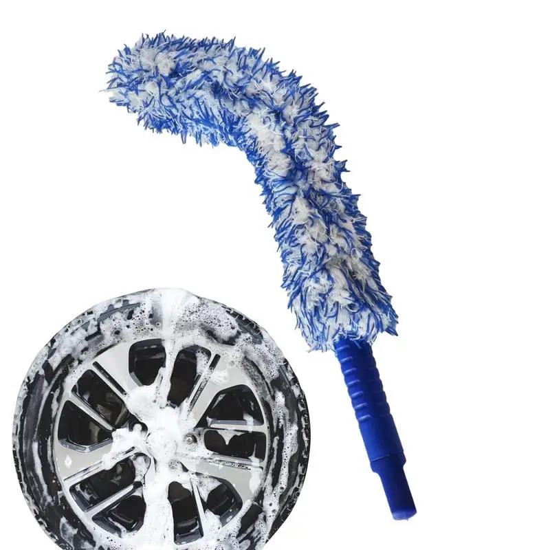 

Car Rim Brush Car Tire Brush Wheel Rim Brush Short Handle Wheel Brushes For Car Wash Car Detailing Microfiber Car Rim Cleaning