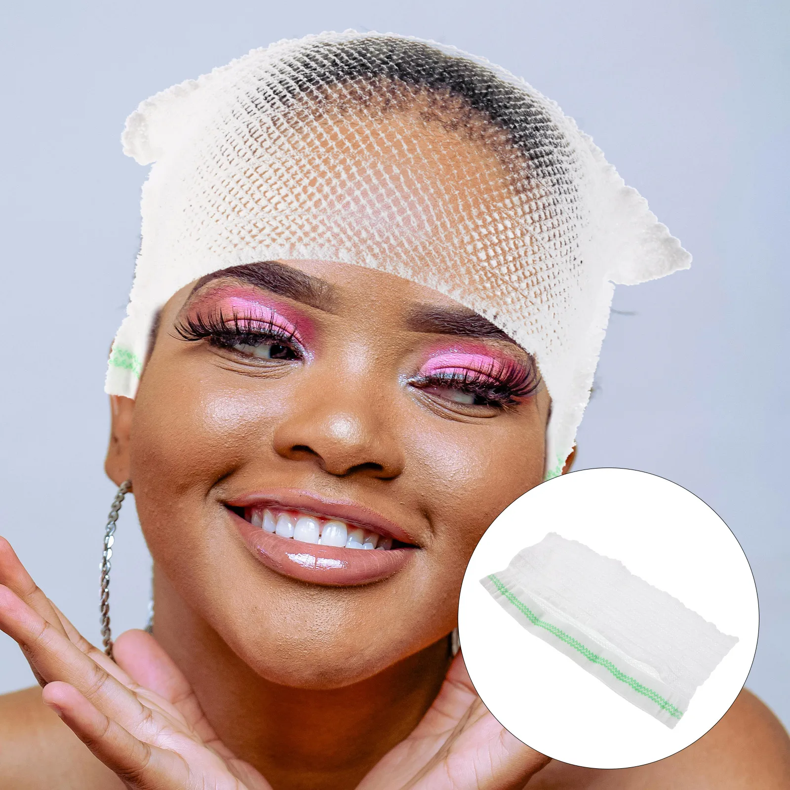 

Elastic Mesh Hat Reusable Bandage Gauze Net Wound Dressing Compression Head Retainer Cap Protector Keeper Stretch