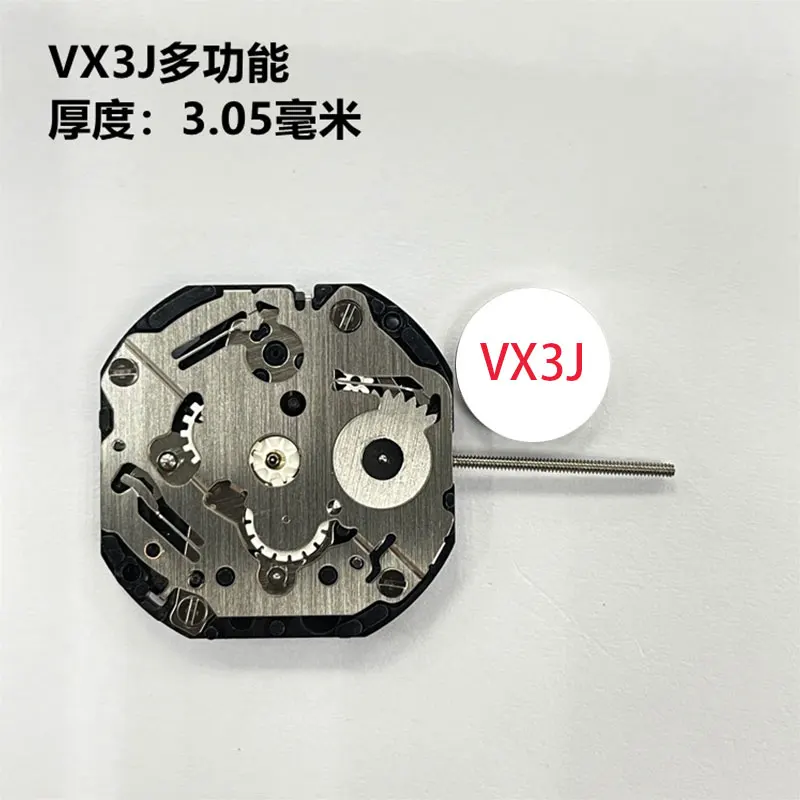 Watch Movement Six-Pin Quartz Movement Japanese VX3J Without Batteries Watches Men's Watches Repair Parts Watch Aftermarket