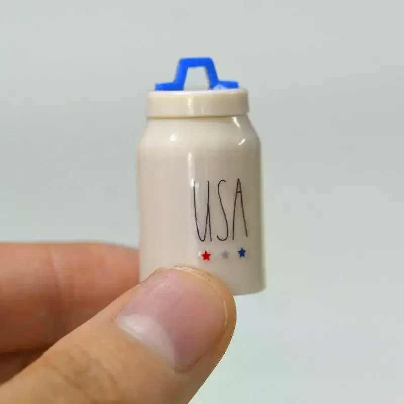 

3 шт. миниатюрная банка для хранения в американском стиле, кукольный домик, имитация банки для чая/кофе и сахара, модель игрушки для кукол, аксессуары