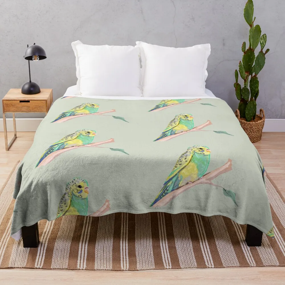 

Budgie Throw Blanket Ultra Soft Flannel Fleece Blanket for All Seasons