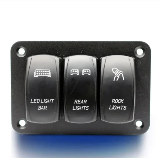 

Three Car Switch Combination Panel Laser Engraving Pattern With Light Switch Yacht Steamer Bus