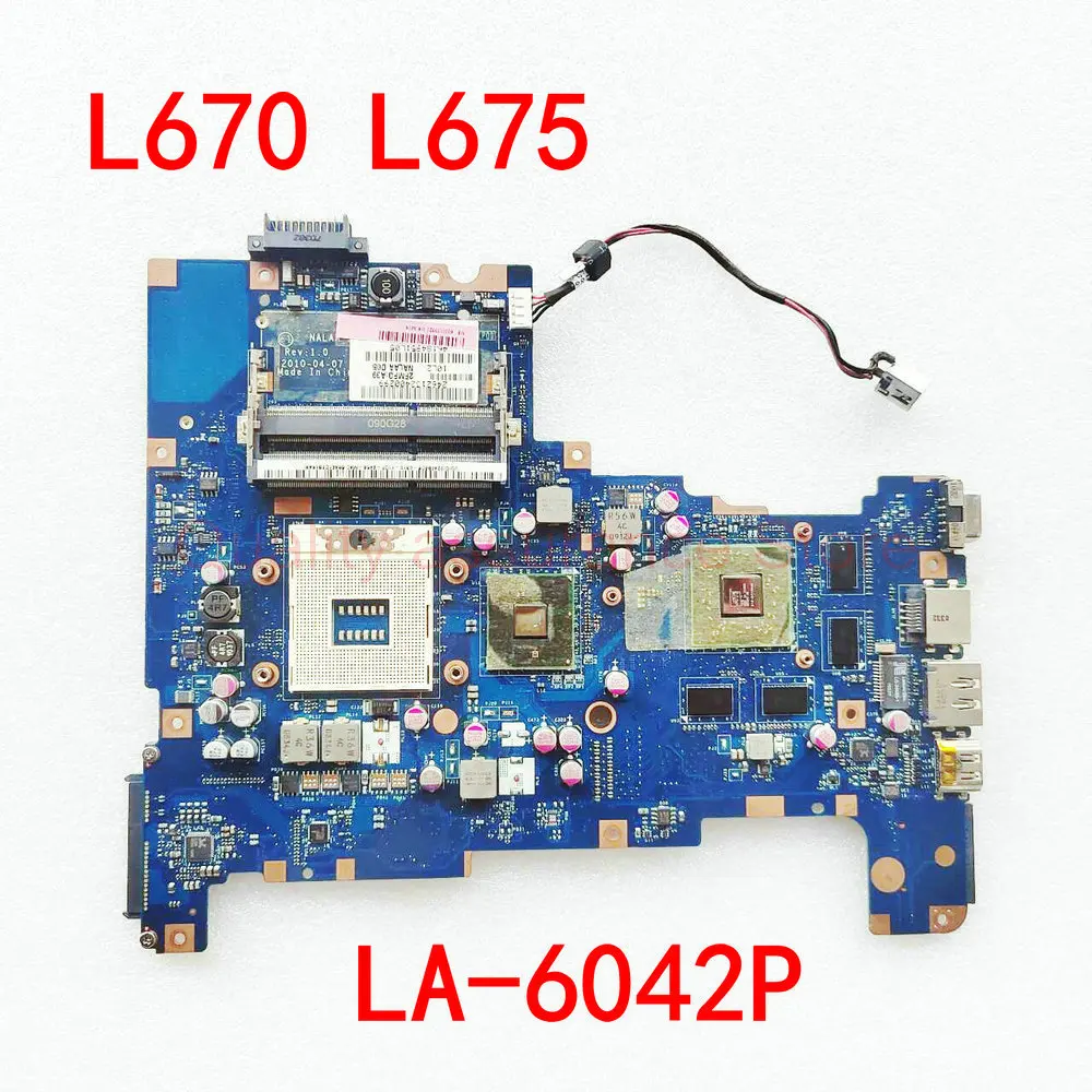 

LA-6042P For Toshiba Satellite L670 L670-1E6 L675 Laptop Motherboard K000103790 Mainboard NALAA LA-6042P HM55 DDR3 100% Tested