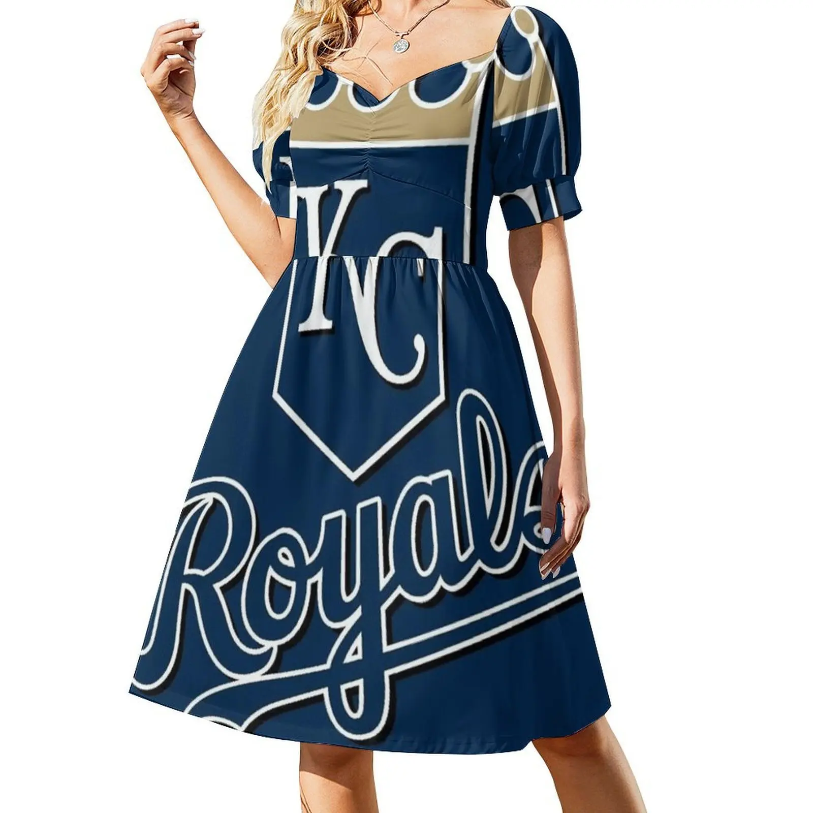 فستان Kc Royals مُزين بنقشة الزهور للنساء للربيع والصيف فستان كاجوال للحفلات Kc Royals اقتباسات مضحكة فيلم موسيقى نسائي #2