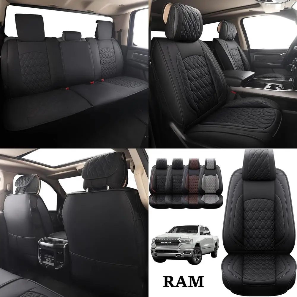 

Car Seat Covers for Dodge Ram Full Set,Fit Ram 2009-2023 1500/2500/3500 Pick-up Truck,Crew,Regular,Quad,Mega Cab,Waterproof Leat