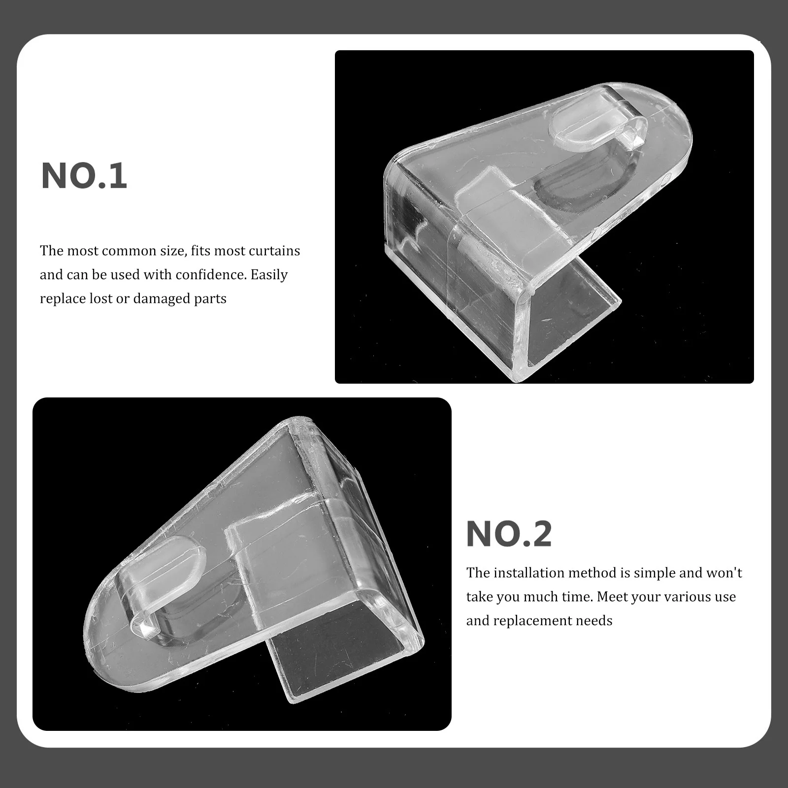 

6Pcs F-Shape Curtain Brackets Classic Color Easy Installation Curtain Brackets F Bracket Bracket