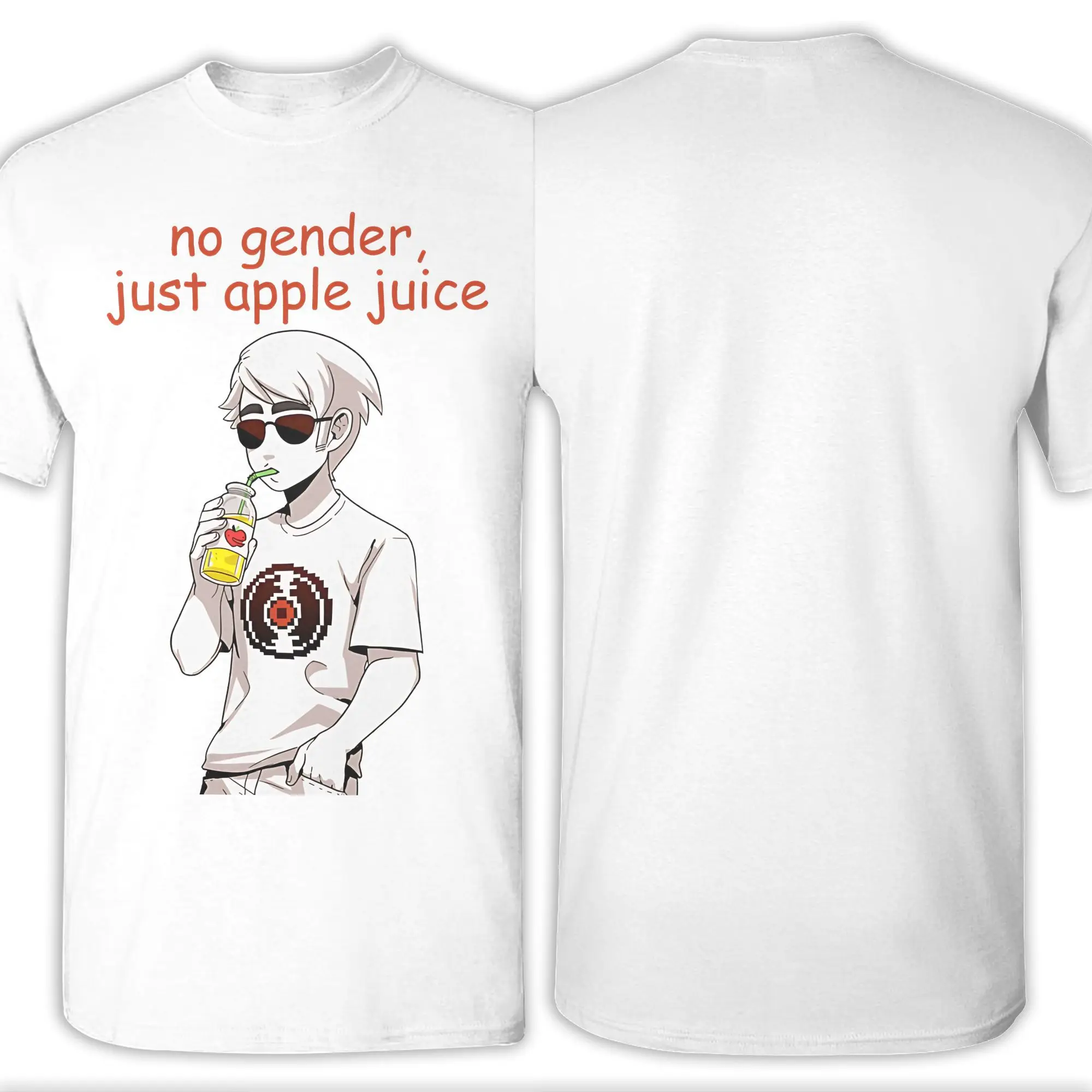 ديف سترايدر لا جنس فقط عصير التفاح Homestuck الزي للجنسين تي شيرت 100% قطن تي شيرت مطبوع بلايز تي شيرت
