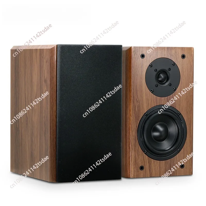 High Fidelity Wooden Passive Bookshelf Speakers, 2-Way Desktop HiFi Home Speakers