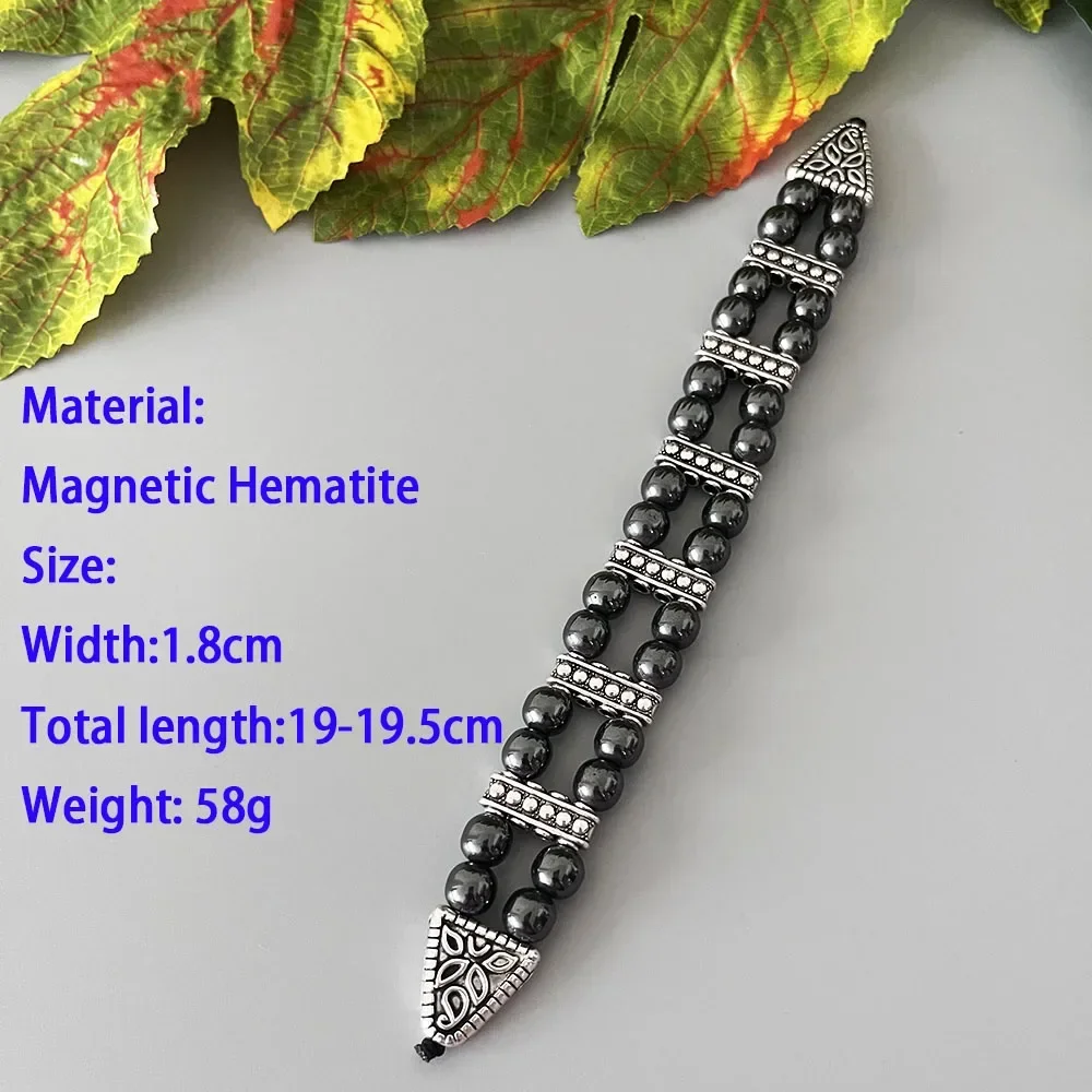 NJ24 مسبحة جديدة الهيماتيت المغناطيسي جلب الصلاة الصحية تغيير وظيفة يمكن تدوير الوجه مصير التأمل مجوهرات الديكور #1