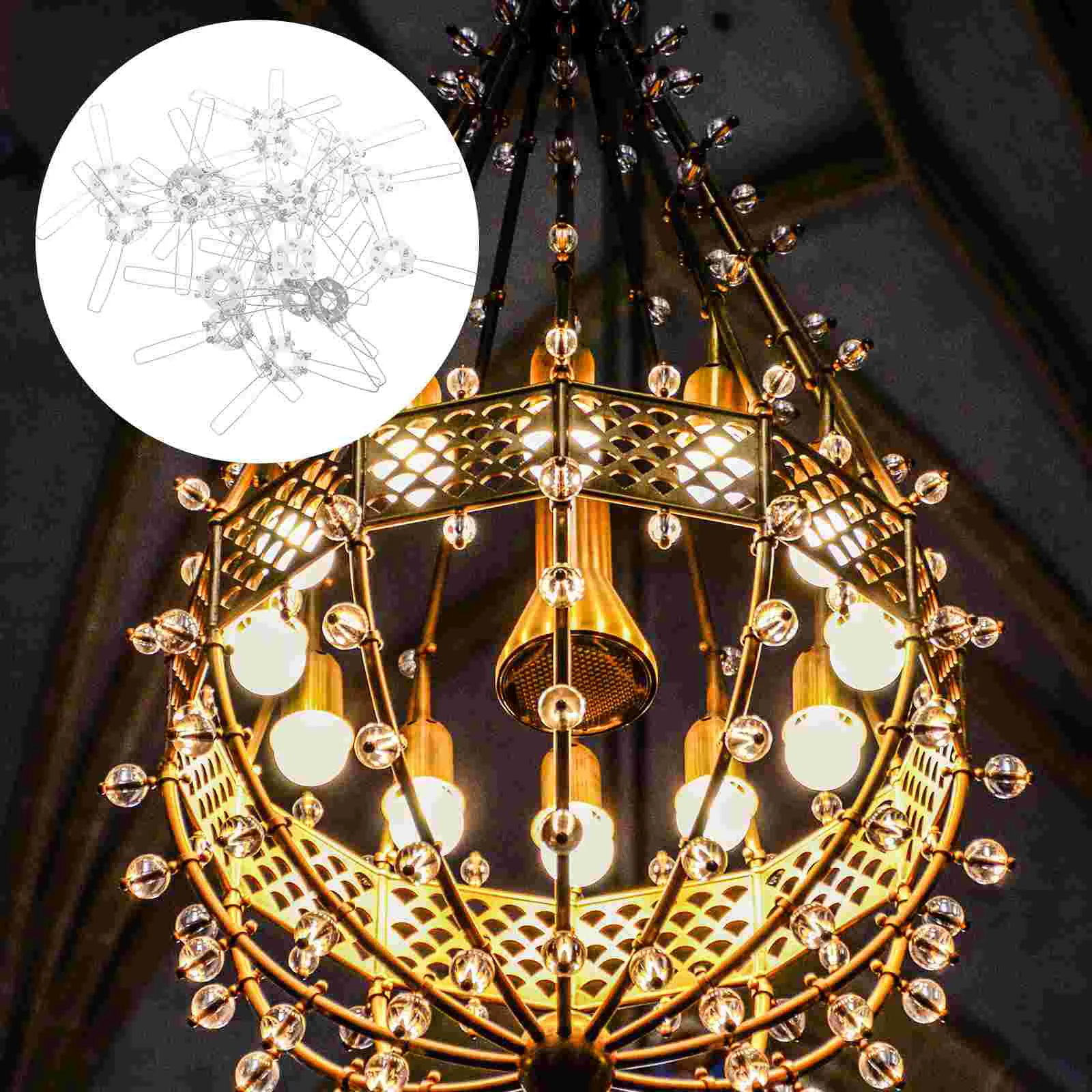 20 pezzi lampadine a LED staffa paralume telaio lampada da soffitto morsetto a molla fai da te per portalampada paralume