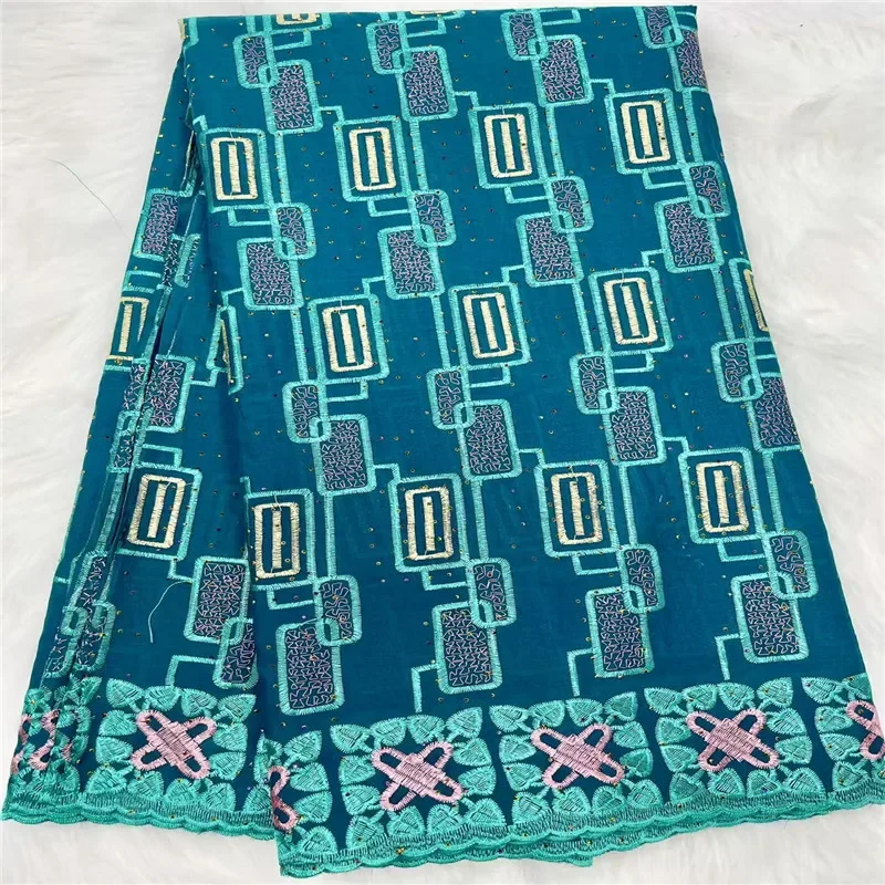 

5 yard high-quality Swiss lace fabric Dry lace embroidery African 100% cotton fabrics Swiss voile lace Dubai style 30L393005