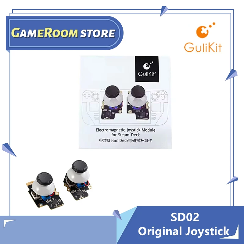 GuliKit SD02 Joystick No Drifting Electromagnetic for Steam Deck Joystick Replacement Repair Hall Effect Sensor Analog Stick