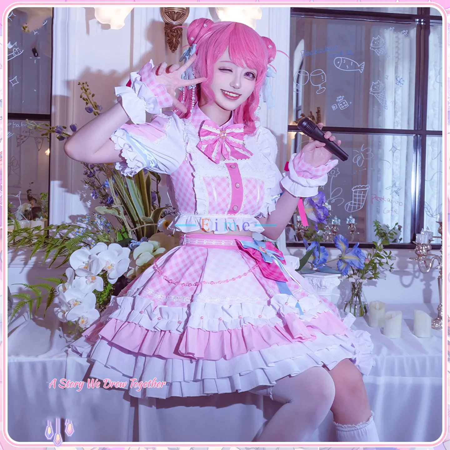 

Game BanG Dream Maruyama Aya Cosplay Costume Cute Party Dress Suit Anime Clothing Halloween Carnival Uniforms Custom Made