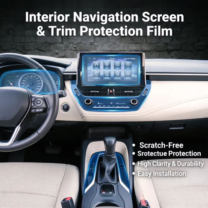 For 2020-2022 Corolla interior protection film center console gear shift navigation instrument screen film
