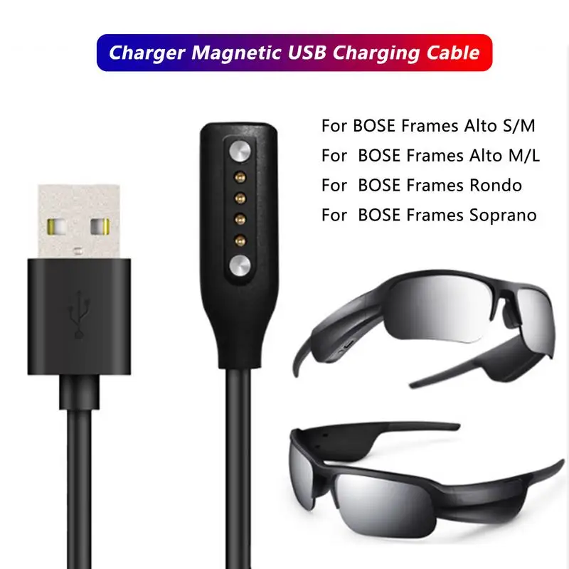 Charging Cable For Frames Alto S M L Smart Glasses Charger For BoseFrames Rondo Soprano USB Magnetic Portable Adapter