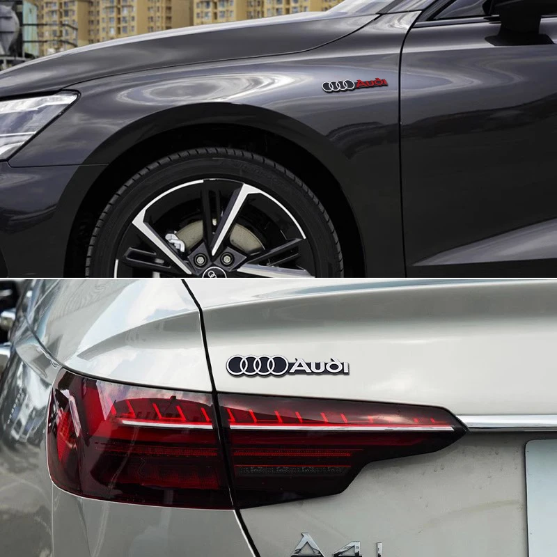 

1Pcs Car Styling 3D Aluminum Emblem Auto Decoration Body Stickers Decals For Audi A3 Q5 A1 TT R8 Q3 A8 A4 A5 A6 Q6 S3 Q2 S1 Q4