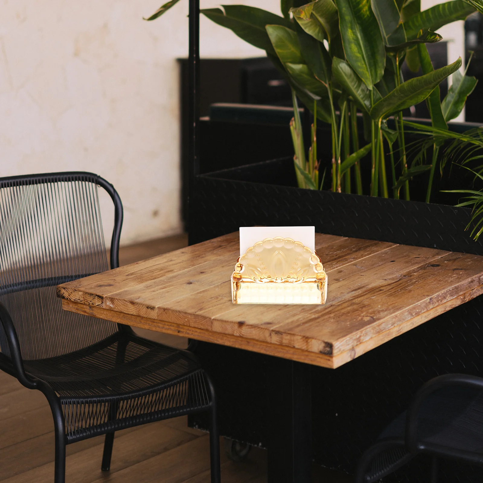 

Glass Napkin Holder Stylish Table Napkin Storage Rack Paper Tissue Dispenser for Kitchen Dining Table Party Tissue Holder