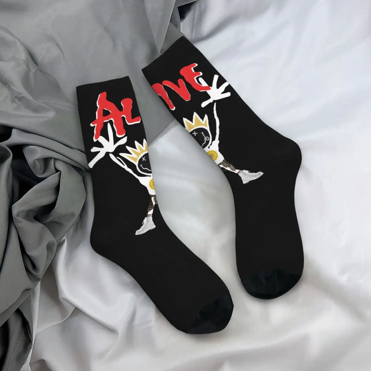 Tribute Show Band Men's Socks Vintage Harajuku Alive Street Style Novelty Seamless Crew Sock