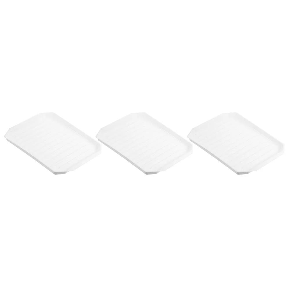 

3 Pcs Microwave Bacon Tool Plate for Tray Oven Cooking Multifunction PP Material Baking Cooker Pan