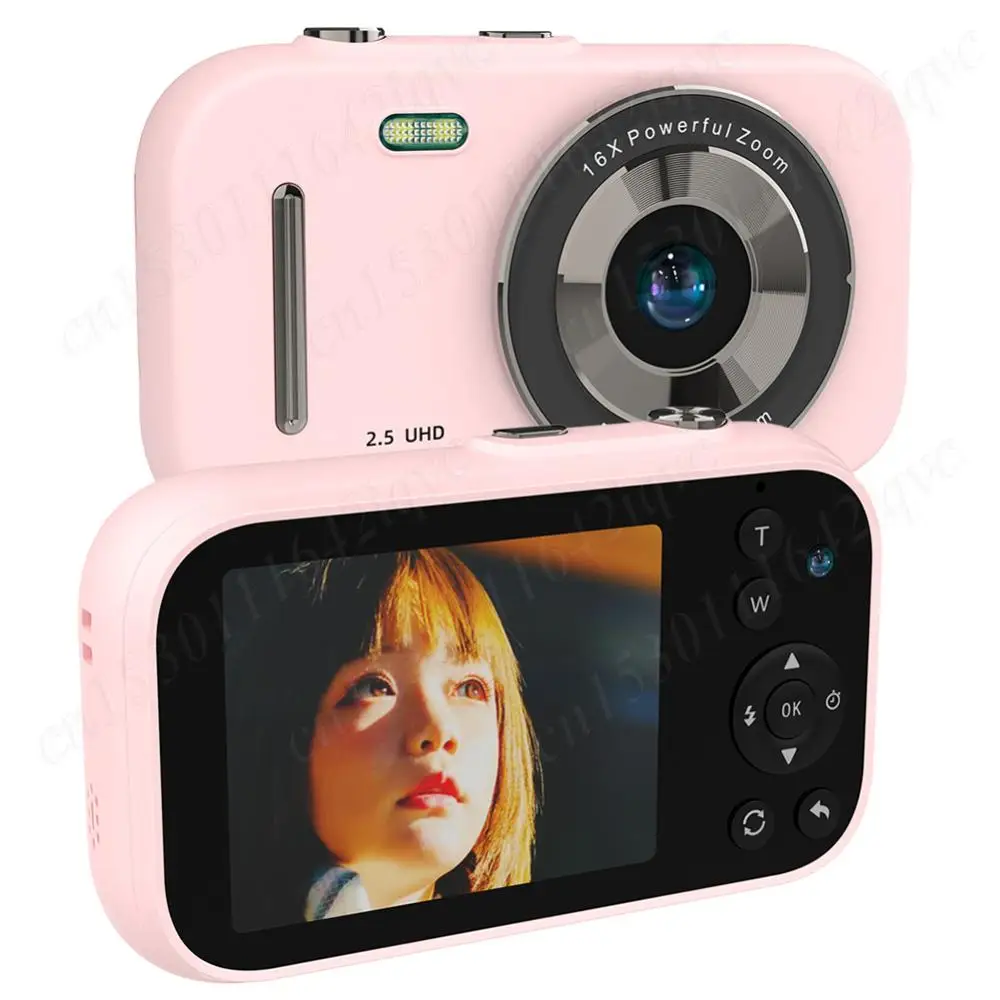 H17 Digital Camera 48MP 1080P Vlogging Camera 2.8inch IPS Screen Small Travel Camera 16X Zoom Compact Camera Mini Camera