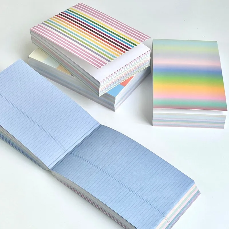 المفكرة القابلة للتمزيق 120 ورقة لا مذكرة الوسادة لسكرابوكينغ المجلات الملاحظات الملونة مخطط إدراج داخل ورقة القرطاسية #1