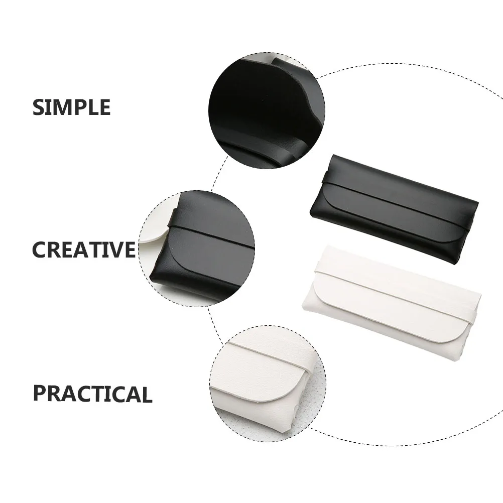 

2pcs Pvc Eyeglasses Case Glasses Box Storage Protector Durable Drop-Proof Scratch-Proof Frame Protection