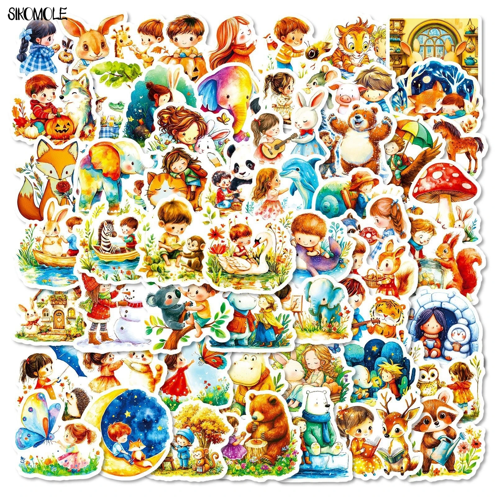 10/30/56 Uds. Pegatinas de grafiti del mundo de cuento de hadas de dibujos animados para niños álbum de recortes estético portátil estacionario pegatina para maleta