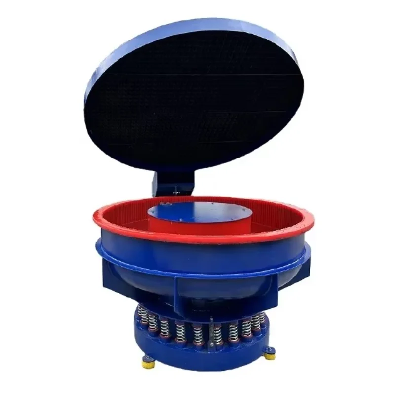 

Low Noise Large Bowl Metal Surface Tumbling Vibratory Polisher Deburr with Soundproof Cover
