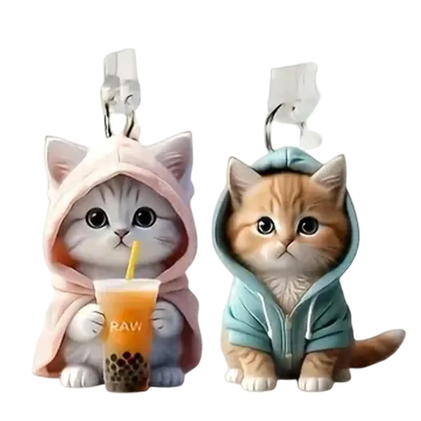 2D Acrylic Phone Dust Plug For IPhone Samsung Type-C Interface Adorable Cat Pattern Universal Phone Charging Port Dust Cover