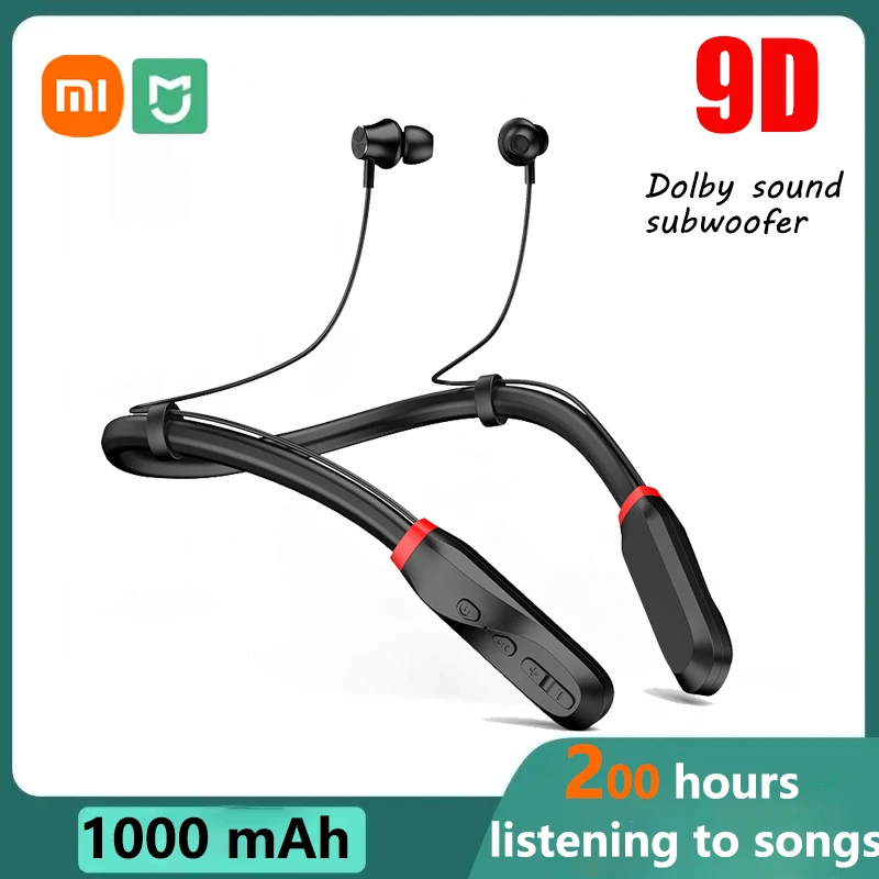 Xiaomi I35 Earphones Bluetooth 5.1 Headphones Sport Earbuds Built-in Mic Neckband Headphone Stereo Earbuds Headset For Running