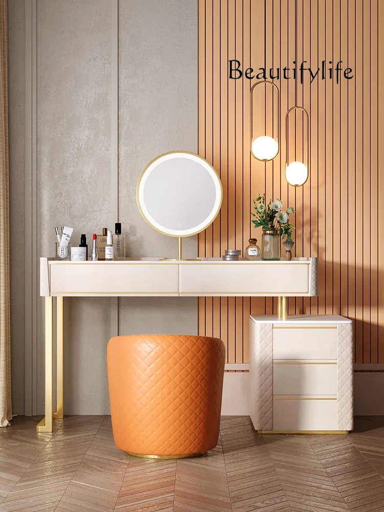 

Master Bedroom Dresser Post-Modern Hong Kong Style Storage Integrated Makeup Table Light Luxury Dressing Table