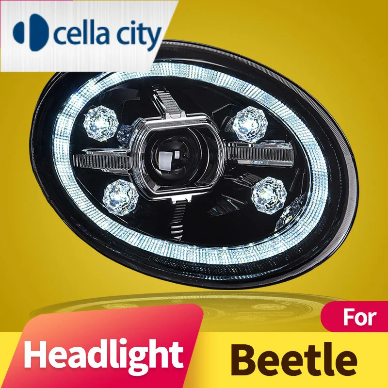 

Car Styling for VolksWagen Beetle Headlights 2013-2020Beetle LED Headlight DRL Head Lamp LED Projector High Low Beam Accessories