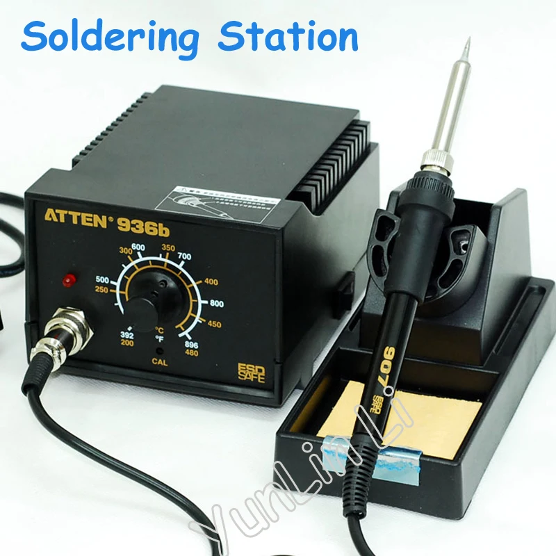 

Soldering Station Soldering Iron Heater AT936b Welding Solder 50Hz 50W (200'C~480'C) Lead-free Temperature Soldering Station