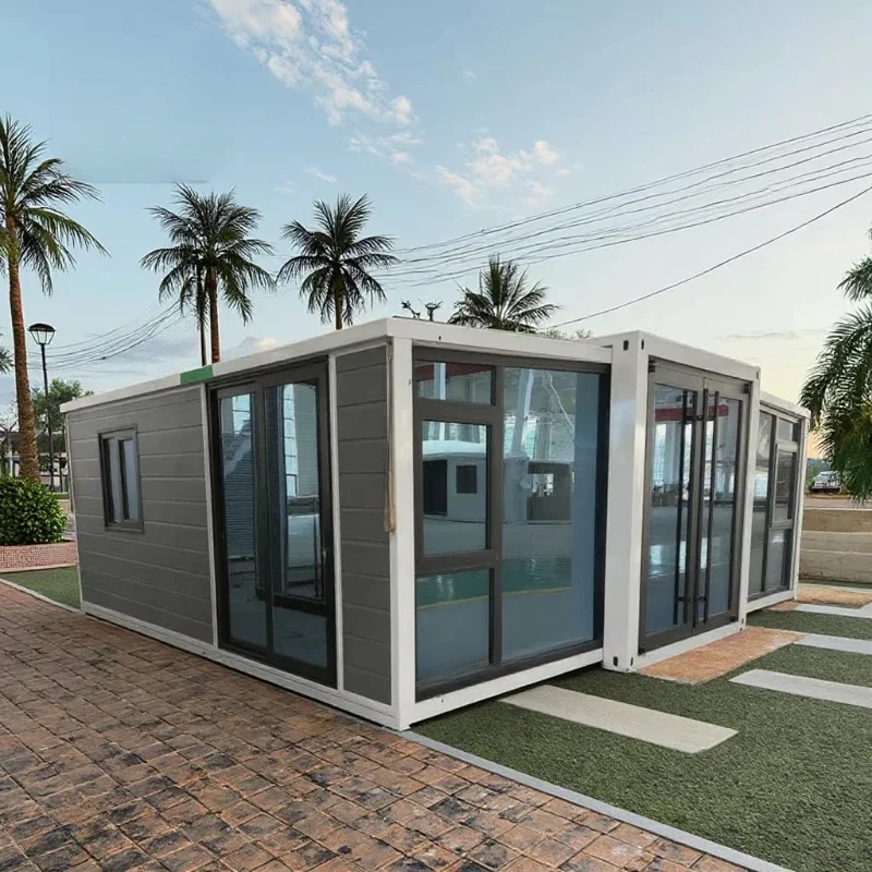 منزل صغير متنقل محمول 40 قدم قابل للتوسيع مسبقًا مع حمام كامل قابل للطي منزلي مدمج رائج البيع #2