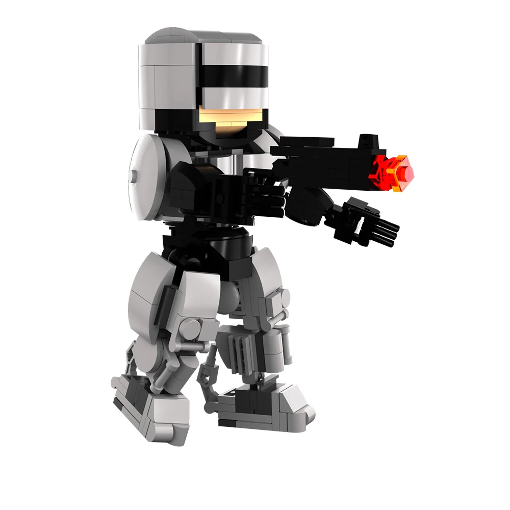 MOC Robocop Robot bloques de construcción mecánica, policía de guerra, modelo de figura de película de acción, bloques de construcción, juguetes educativos para niños, regalos