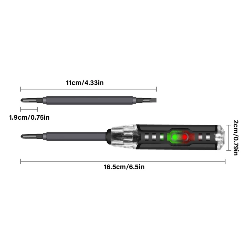 Multipurpose Screwdriver Tester Current Detector with LED Display Suitable for Electrical Work Easy Maintenance