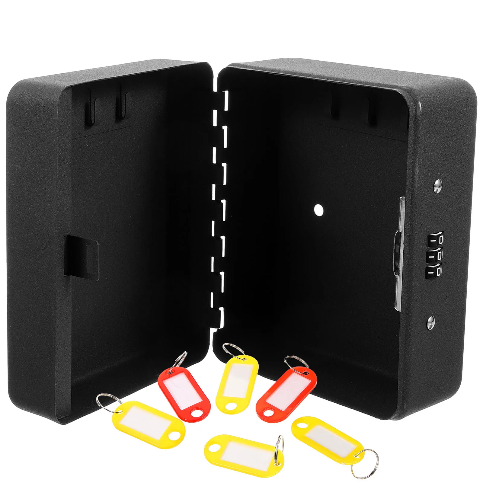 Password Key Box Wall Mounted Metal Keys Storage Safe Large Capacity for Home Security Key Management Code Lock Organizer