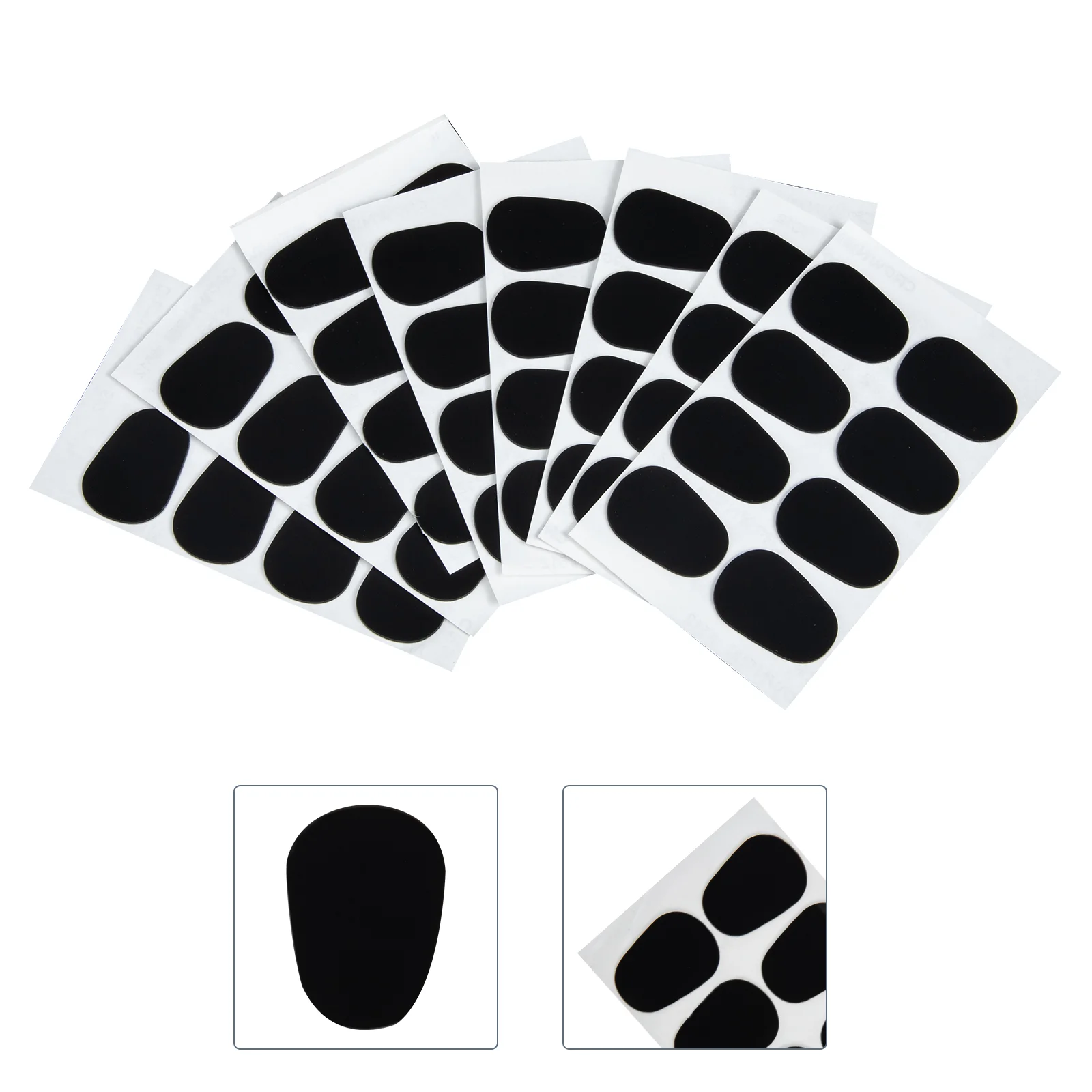 64pcs Saxophone Tooth Pad Clarinet Mouthpiece Pads 0.8 Oval Rubber Professional Musicians Students Airtight Stabilizes Tube Safe